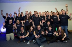 March 2015. Team Teamwork at the official opening of the new teamwork.com offices at North Point business park, and launch of their new product: Teamwork Desk. Image credit: Neil Danton. Copyright © Neil Danton 2015. Press Release image - no reproduction fee. Editorial use only. For use only in relation to caption and/or Client Press Release. No archive, No library, No distribution, No syndication.